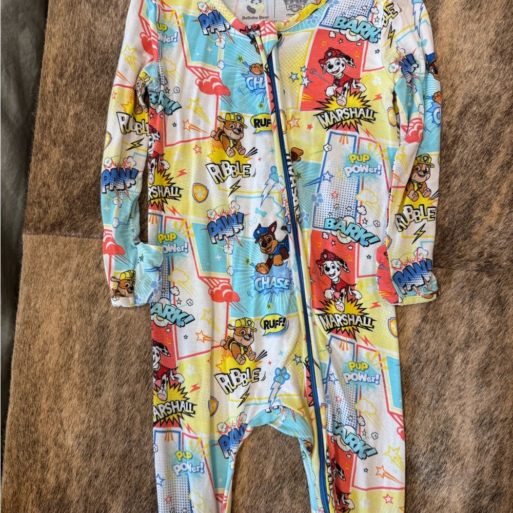 Paw Patrol Kids Footie Pajama - Blue and Yellow